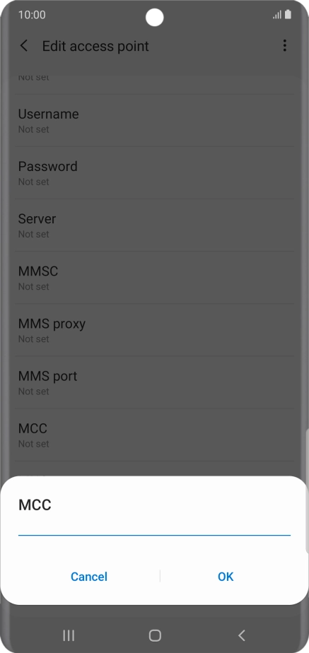 Key in 505 and press OK.