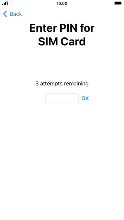 If your SIM is locked, key in your PIN and press OK.