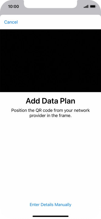 Place the QR code you've received inside the phone camera frame to scan the code.
