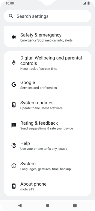 Press System updates.