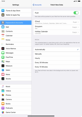 Press the indicator next to 