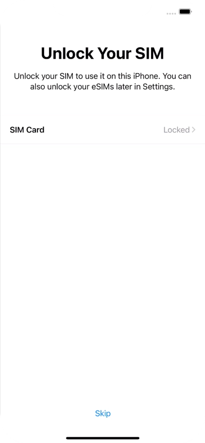 Press SIM Card.