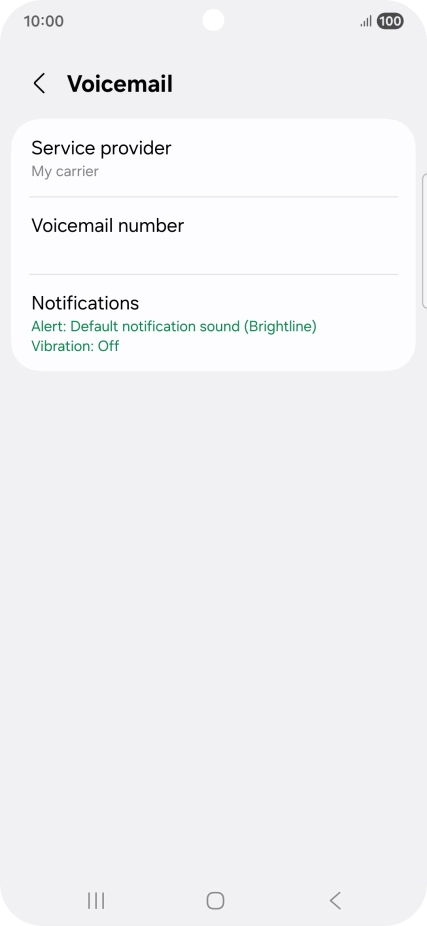 Press Voicemail number.