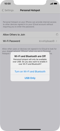 If Wi-Fi is turned off, press Turn on Wi-Fi and Bluetooth.