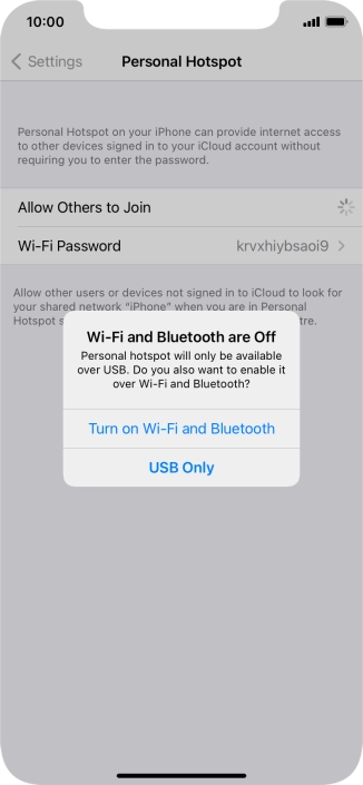 If Wi-Fi is turned off, press Turn on Wi-Fi and Bluetooth.
