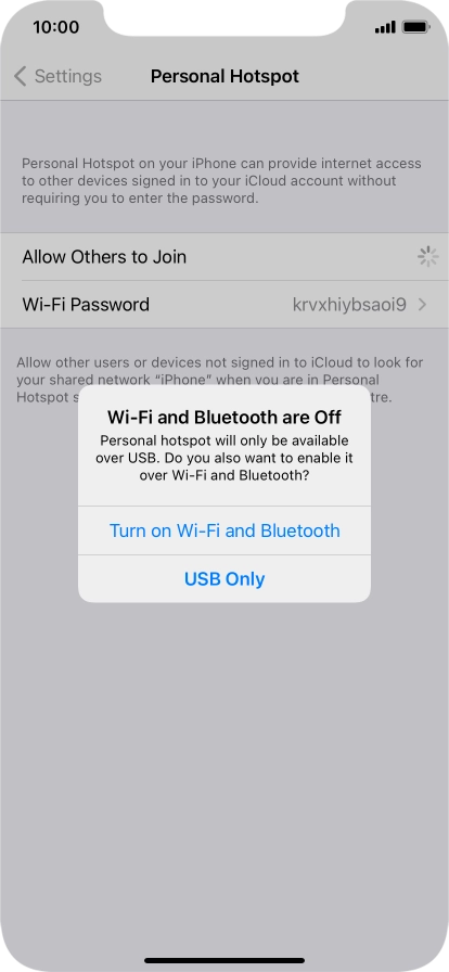 If Wi-Fi is turned off, press Turn on Wi-Fi and Bluetooth.