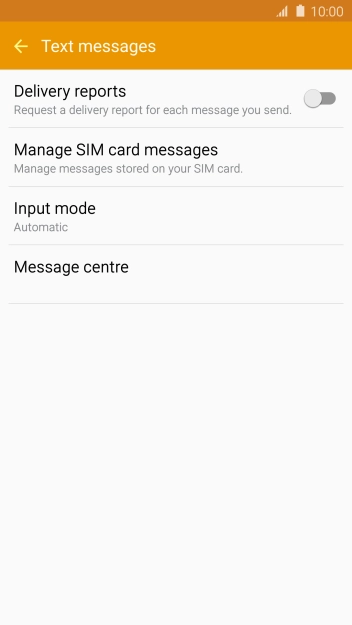 Press Message centre.