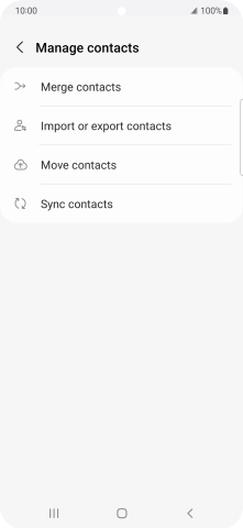 Press Import or export contacts.