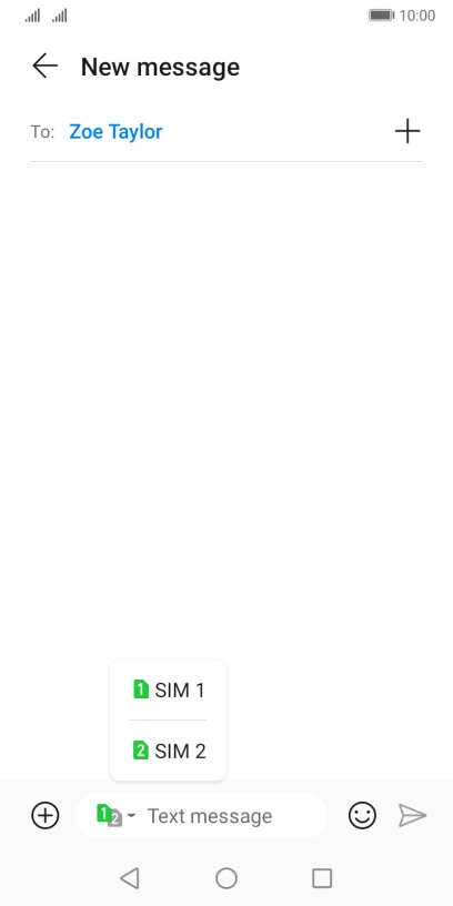 Press the required SIM.