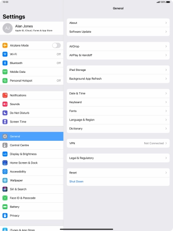Press Display & Brightness.