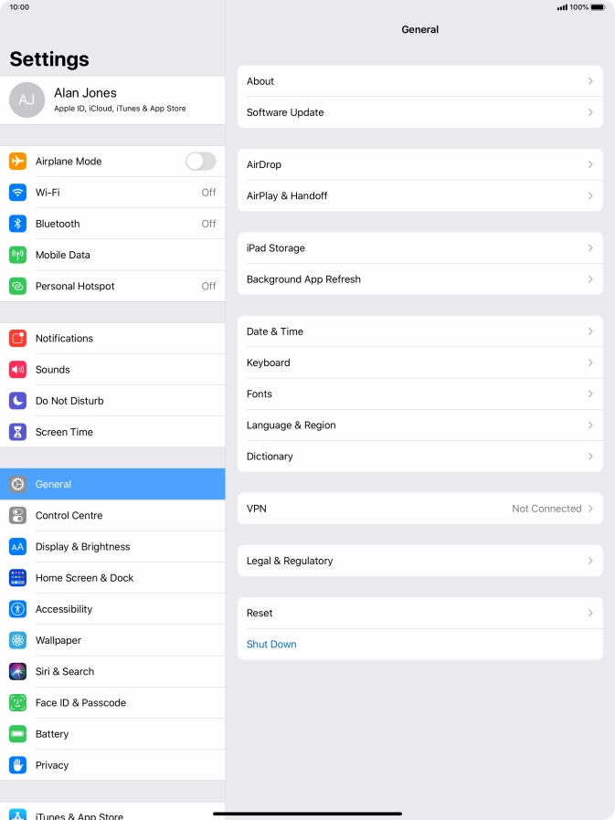 Press Display & Brightness.