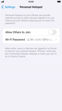 Press Wi-Fi Password and key in the required password.