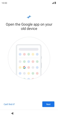 Follow the instructions on the screen to transfer content from another phone.