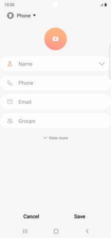 Press the address book drop down list.