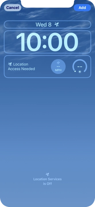 To customise the way the lock screen date is displayed, press the date widget and follow the instructions on the screen to select the required widget display mode.