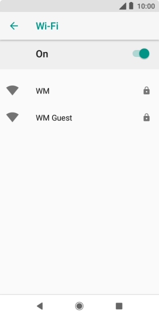 Press the required Wi-Fi network.