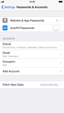 Press the required account.