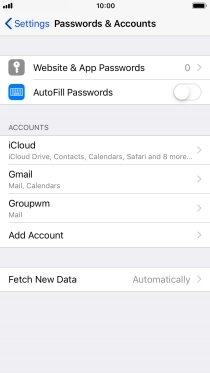 Press the required account.