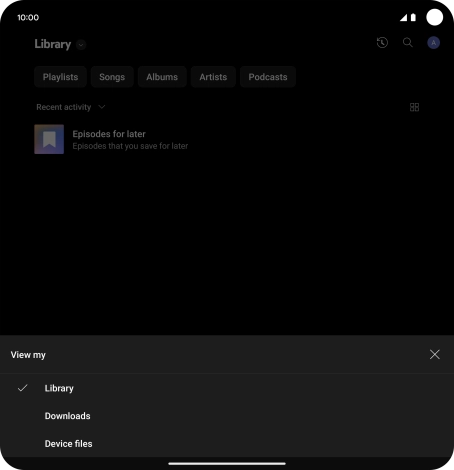 Press the required category and go to the required audio file.