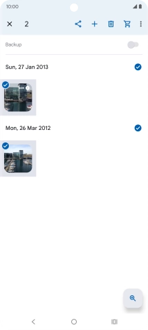 Press the share icon.