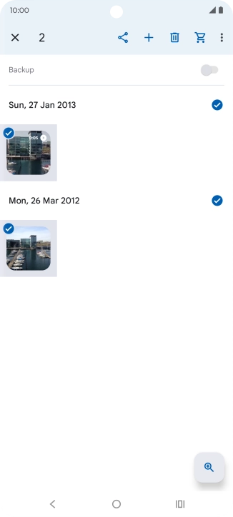 Press the share icon.