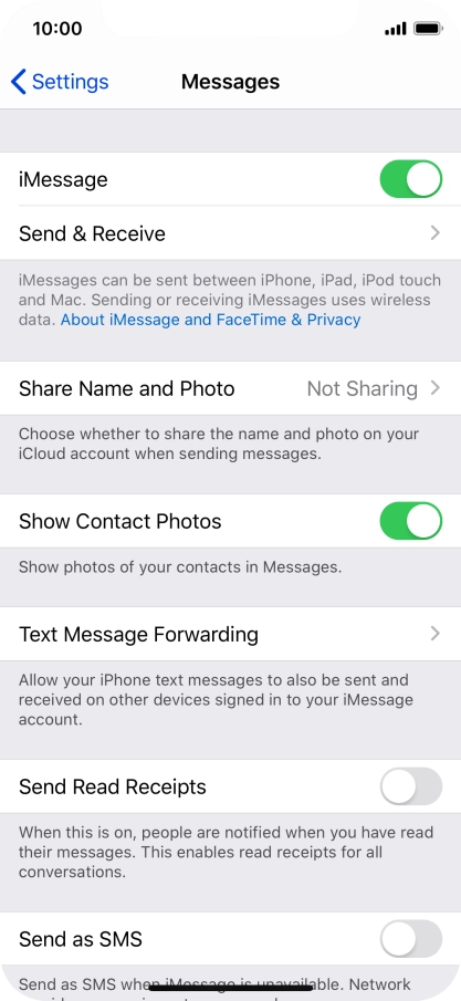 Press the indicator next to 