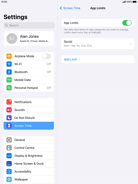 Press the required category.