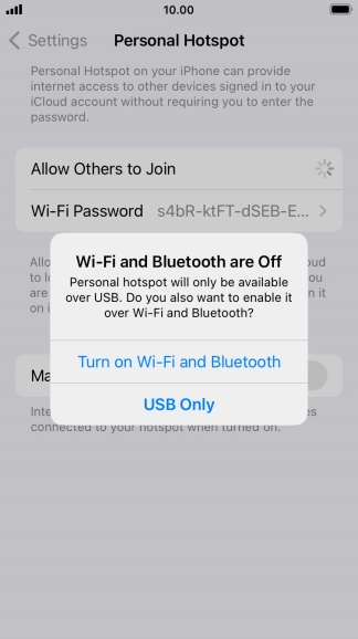 If Wi-Fi is turned off, press Turn on Wi-Fi and Bluetooth.
