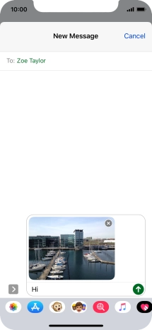 Press the send icon.