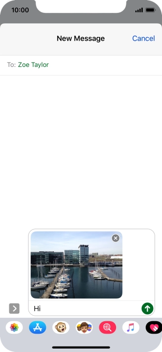 Press the send icon.