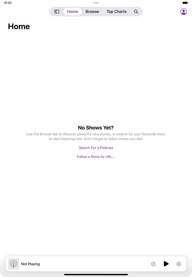 Slide your finger upwards starting from the bottom of the screen to return to the home screen.