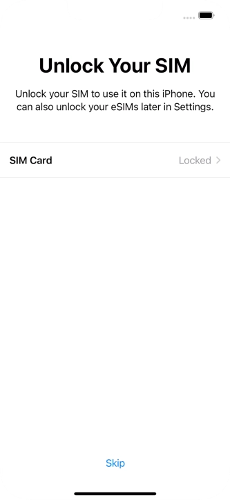Press SIM Card.