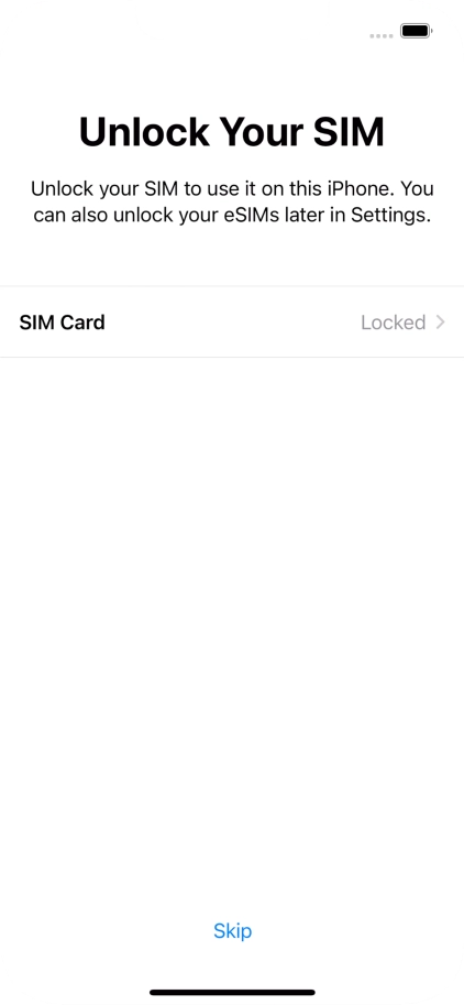 Press SIM Card.