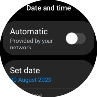 Press Set date. Press Set date.
