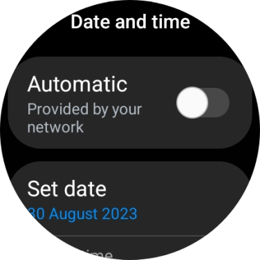 Press Set date. Press Set date.