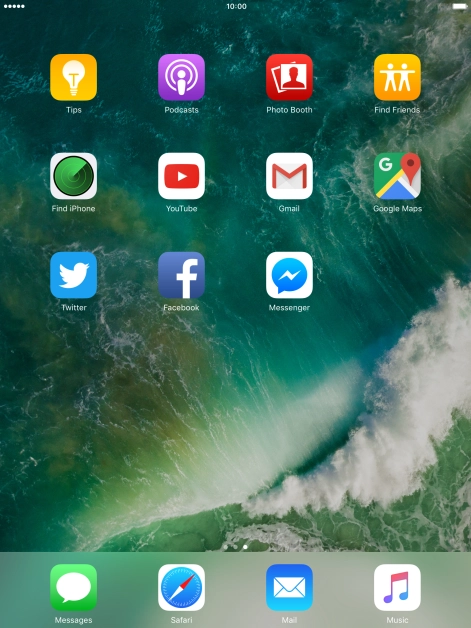 Press and hold the required app until the icons start to jiggle.