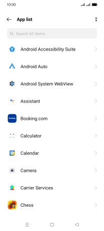Press the required app.