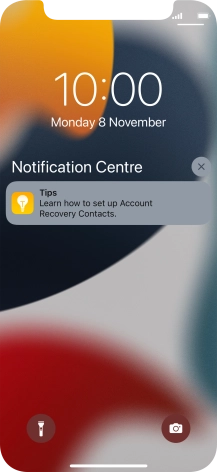 Press the required notification and follow the instructions on the screen to use the selected function.