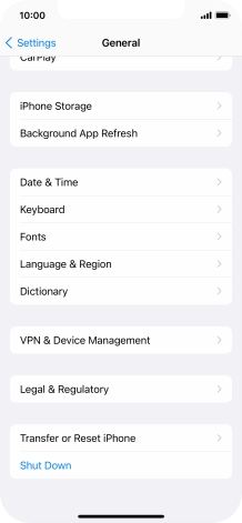 Press Transfer or Reset iPhone.