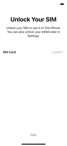 Press SIM Card.