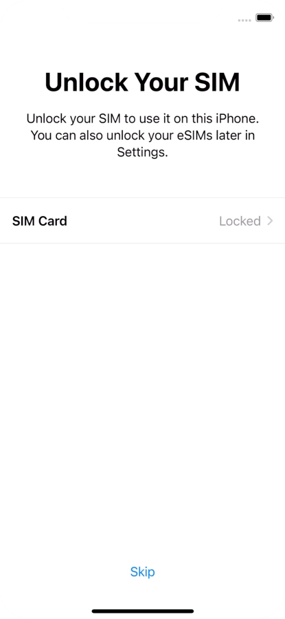 Press SIM Card.