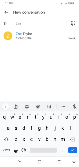 Press the required contact.