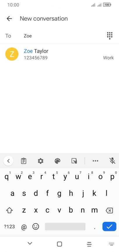 Press the required contact.