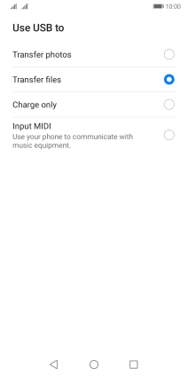 Press Transfer files.