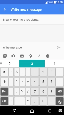 Press the required numbers and symbols.