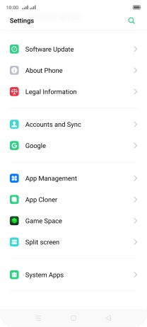 Press Accounts and Sync.