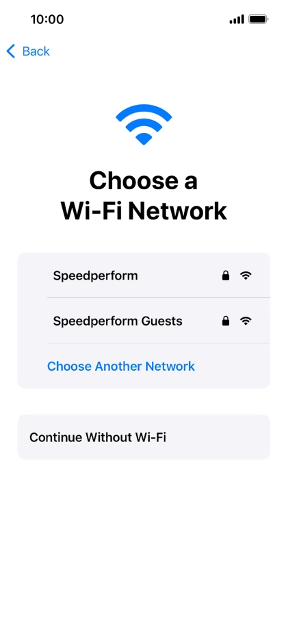 Press the required Wi-Fi network.