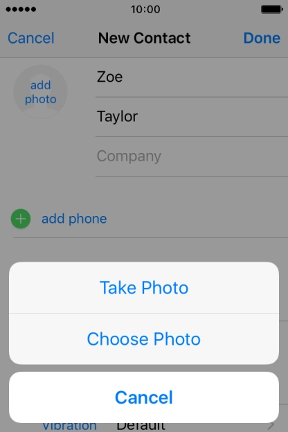 Press Choose Photo and go to the required folder.
