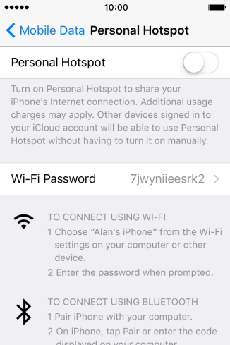 Press the indicator next to 