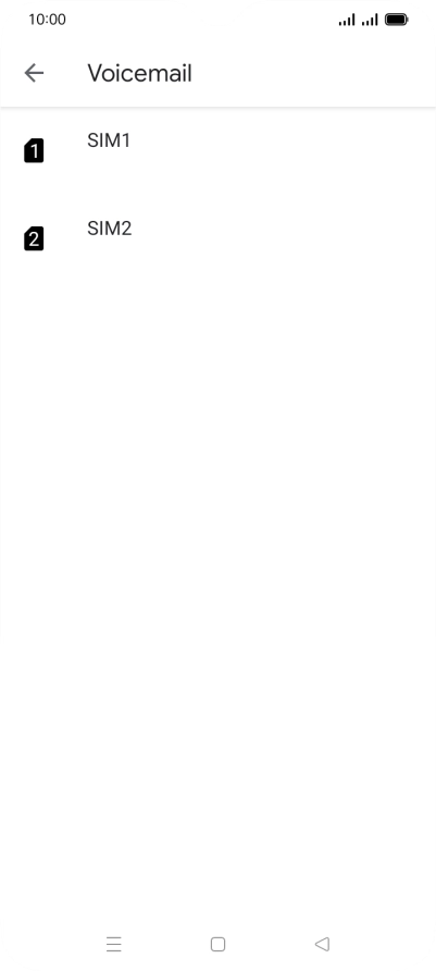 Press the name of the SIM.